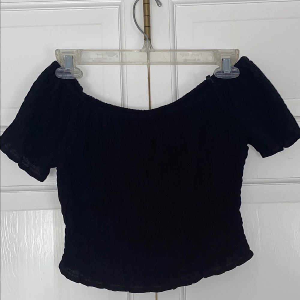 Off the shoulder sinched top